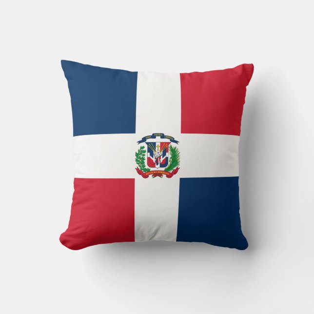 Cojín Decorativo Bandera de República Dominicana (Anverso)