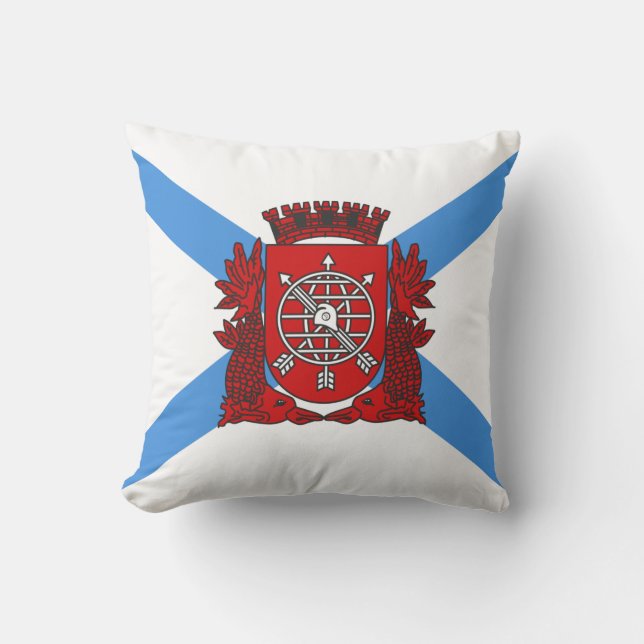 Cojín Decorativo Bandera de Río de Janeiro (Brasil) (Anverso)