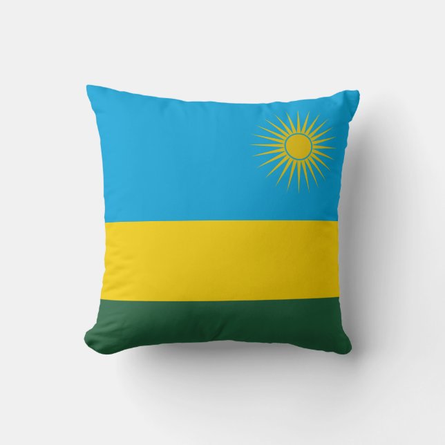Cojín Decorativo Bandera de Ruanda (Anverso)