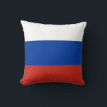 Cojín Decorativo Bandera de Rusia<br><div class="desc">Bandera patriótica de Rusia.</div>