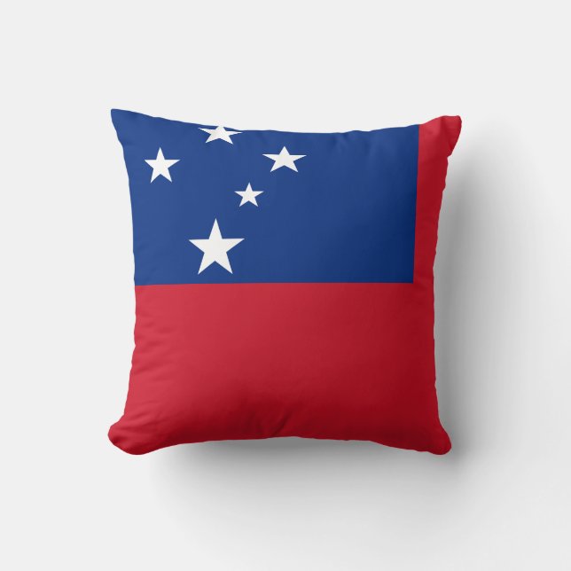 Cojín Decorativo Bandera de Samoa (Anverso)