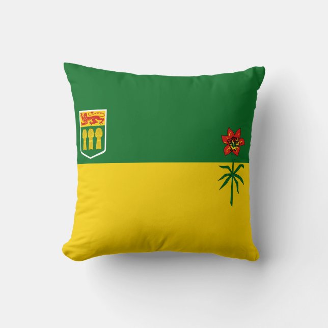 Cojín Decorativo Bandera de Saskatchewan (Anverso)