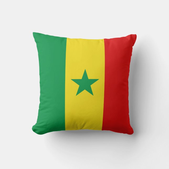 Cojín Decorativo Bandera de Senegal x Pilar (Anverso)