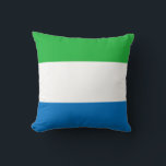 Cojín Decorativo Bandera de Sierra Leona<br><div class="desc">Productos de bandera mundial de personalizable - Por favor,  no dude en añadir su propio texto.</div>