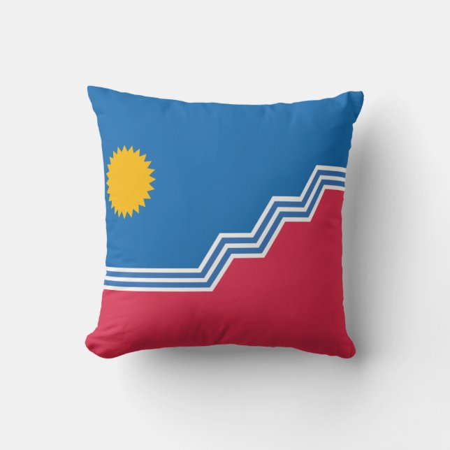 Cojín Decorativo Bandera de Sioux Falls (Dakota del Sur) (Anverso)