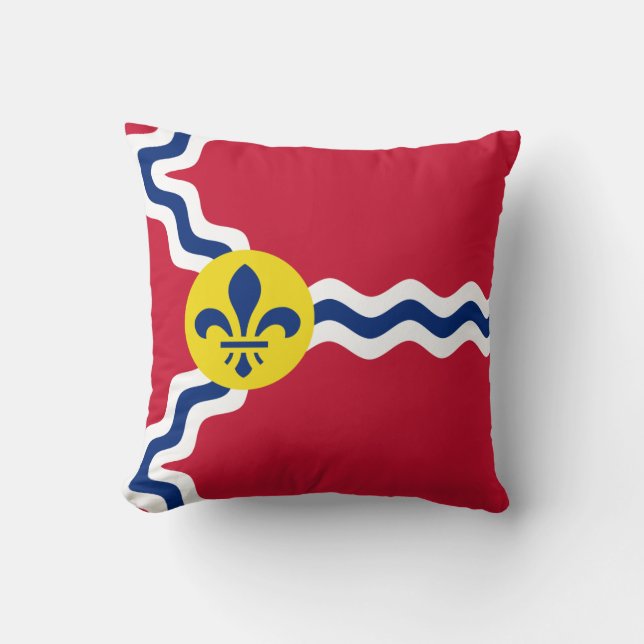 Cojín Decorativo Bandera de St. Louis, Missouri (Anverso)