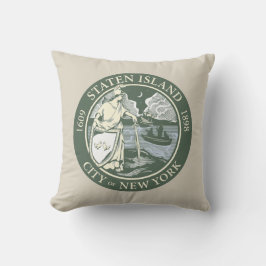 Cojín Decorativo Bandera de Staten Island (municipio de Nueva York)