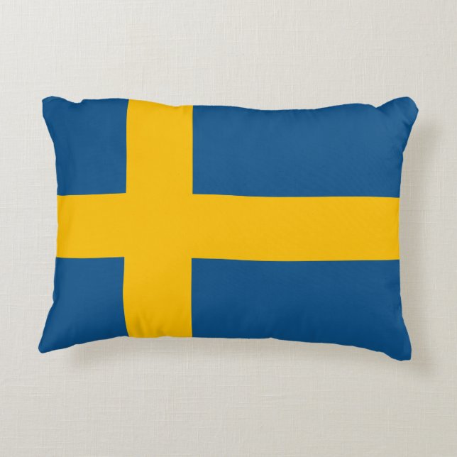Cojín Decorativo Bandera de Suecia (Reverso)