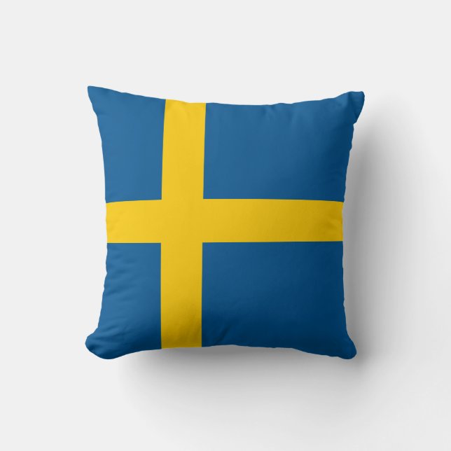 Cojín Decorativo Bandera de Suecia Pillow (Anverso)