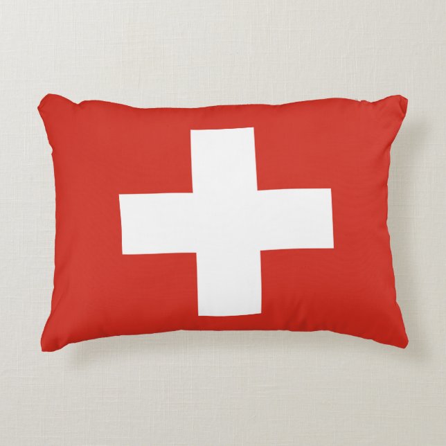 Cojín Decorativo Bandera de Suiza (Anverso)