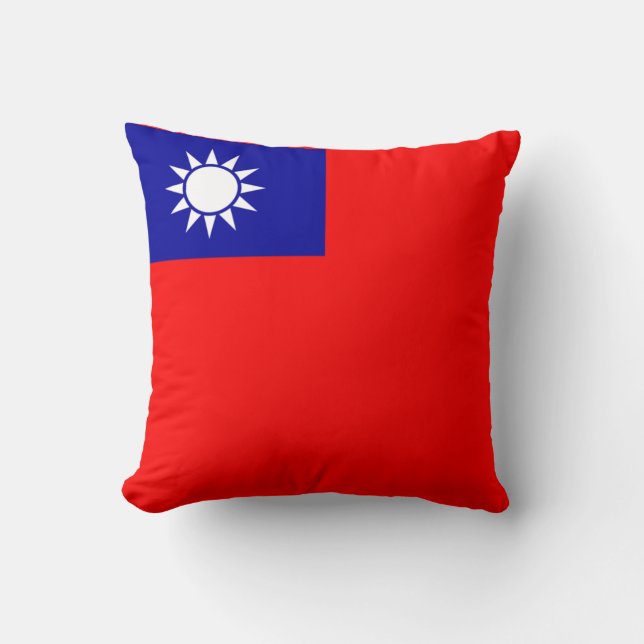 Cojín Decorativo Bandera de Taiwán (Anverso)
