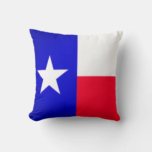 Cojín Decorativo Bandera de Texas y Bluebonnets
