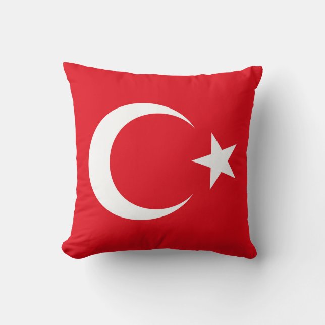 Cojín Decorativo Bandera de Turquía (Anverso)