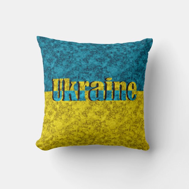 Cojín Decorativo Bandera de Ucrania (Anverso)