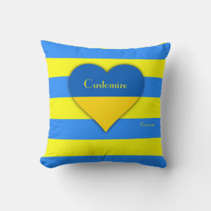 Cojín Decorativo Bandera de Ucrania azul Thunder_Cove