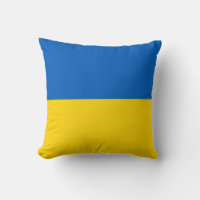 Bandera de Ucrania en el MoJo Pillow estadounidens
