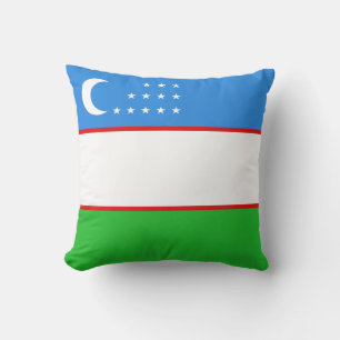 Cojín Decorativo Bandera de Uzbekistán x Pilar bandera