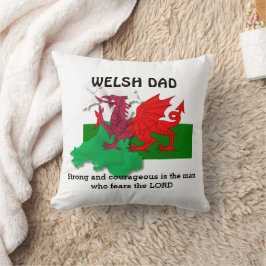 Cojín Decorativo Bandera de WELSH DAD de Gales