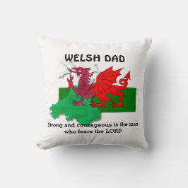 Cojín Decorativo Bandera de WELSH DAD de Gales