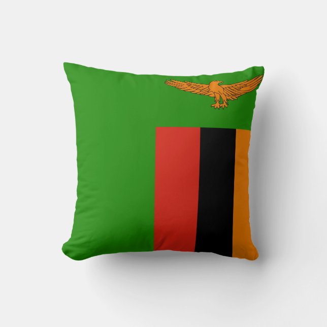 Cojín Decorativo Bandera de Zambia (Anverso)