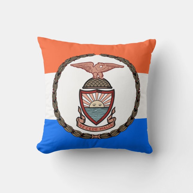 Cojín Decorativo Bandera del Bronx (barrio de Nueva York) (Anverso)