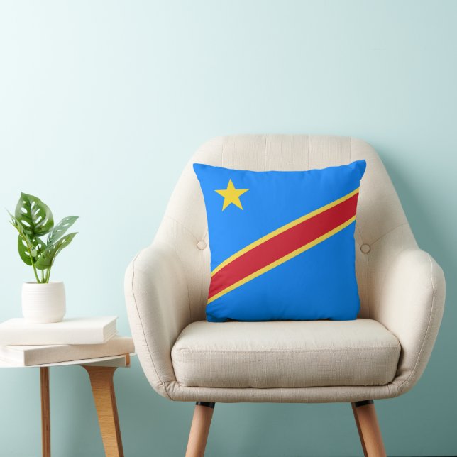 Cojín Decorativo Bandera del Congo (Silla)