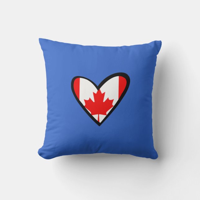 Cojín Decorativo Bandera del corazón de Canadá (Anverso)