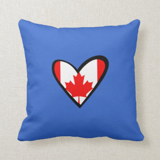 Cojín Decorativo Bandera del corazón de Canadá