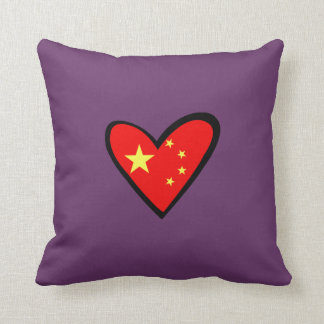 Cojín Decorativo Bandera del corazón de China