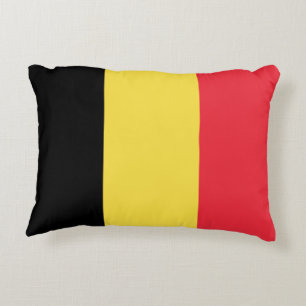Cojín Decorativo Bandera del diseño personalizado belga