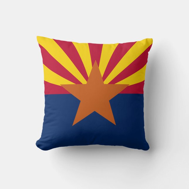 Cojín Decorativo Bandera del estado de Arizona (Anverso)
