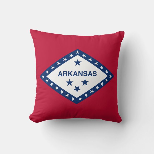 Cojín Decorativo Bandera del estado de Arkansas (Anverso)
