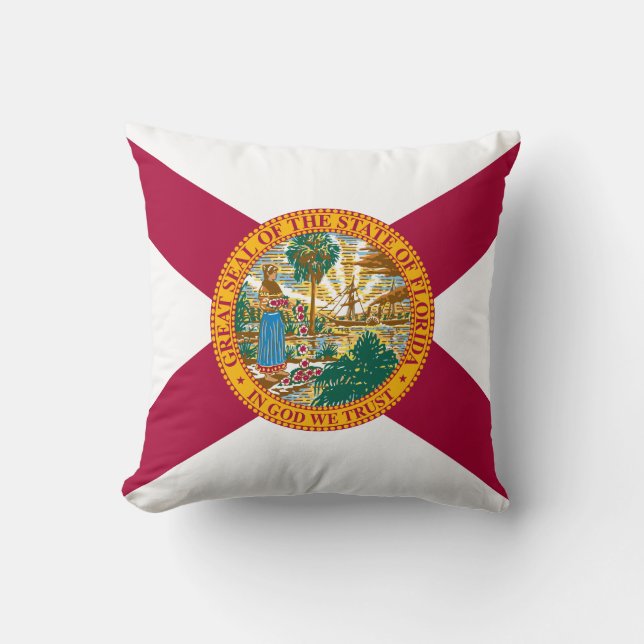 Cojín Decorativo Bandera del estado de Florida (Anverso)