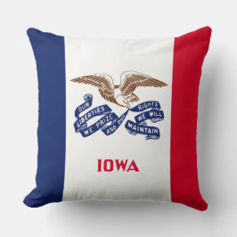 Cojín Decorativo Bandera del Estado de Iowa