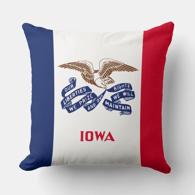 Cojín Decorativo Bandera del Estado de Iowa (Anverso)