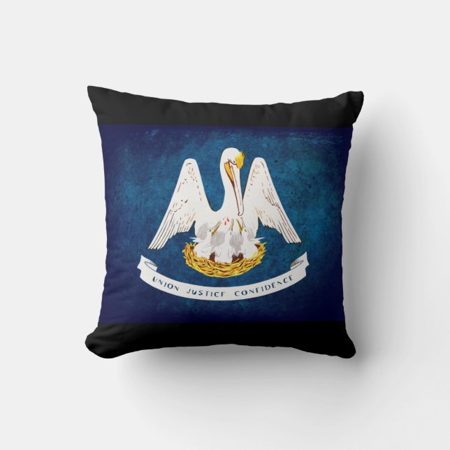 Cojín Decorativo Bandera del estado de Luisiana (Anverso)