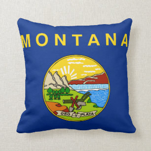 Cojín Decorativo Bandera del estado de Montana