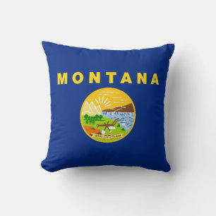 Cojín Decorativo Bandera del estado de Montana