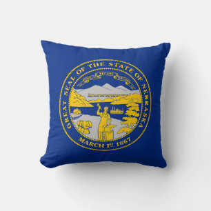 Cojín Decorativo Bandera del Estado de Nebraska