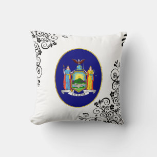 Cojín Decorativo Bandera del Estado de Nueva York