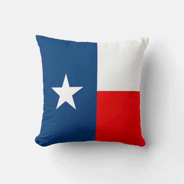 Cojín Decorativo Bandera del estado de Tejas (Anverso)