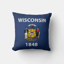 Bandera Del Estado De Wisconsin En Guay