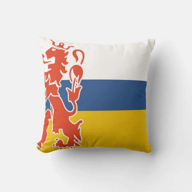 Cojín Decorativo Bandera del Limburgo neerlandés (Anverso)