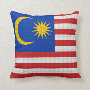 Cojín Decorativo Bandera del malasio de Malasia