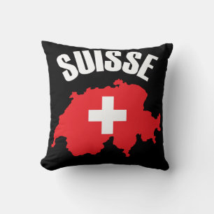 Cojín Decorativo Bandera del mapa de Suiza de Suisse