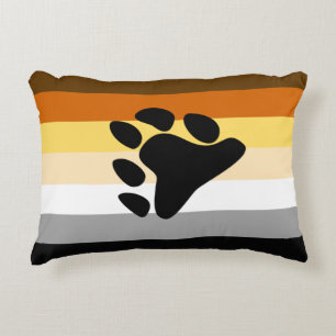 Cojín Decorativo Bandera del Orgullo de los Osos con Pata