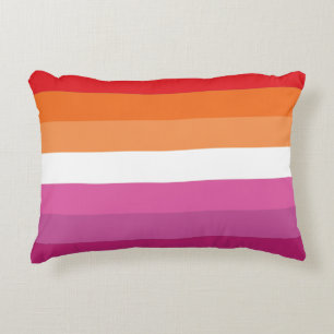 Cojín Decorativo Bandera del Orgullo Lesbiano