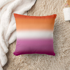 Cojín Decorativo Bandera del Orgullo Lésbico Gradiente – Bandera Lé