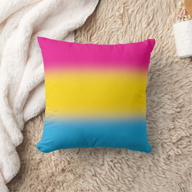 Cojín Decorativo Bandera del Orgullo Pansexual de Gradiente - Bande (Manta)