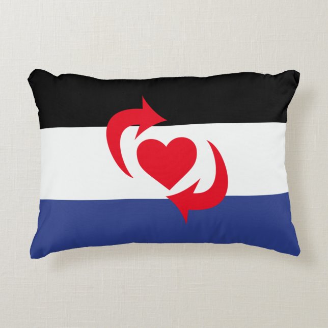 Cojín Decorativo Bandera del Orgullo Switch (Anverso)